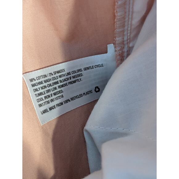 A New Day Cuffed High-Rise Pleat Cropped Pants Straight Leg Capri Coral XS Pink - Picture 7 of 8